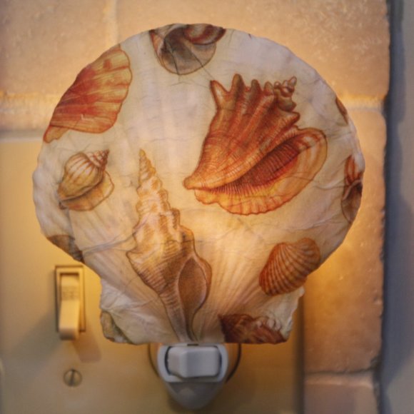 Sea Shell Night Light with Shell Print - Picture 3 of 3